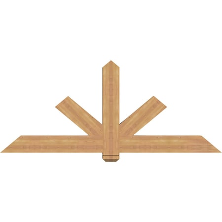 Ekena Millwork Kennewick Timber Gable Bracket, Western Red Cedar, 72"W x 30"H x 3 1/2"D x 5 1/2"F, 10/12 Pitch GBW072X30X0406KEN00SWR